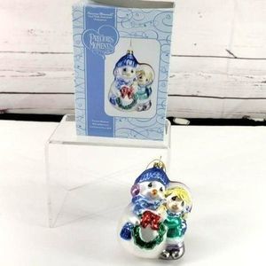 Precious Moments Girl‎ Snowman Christmas Ornament Collectible Treasure